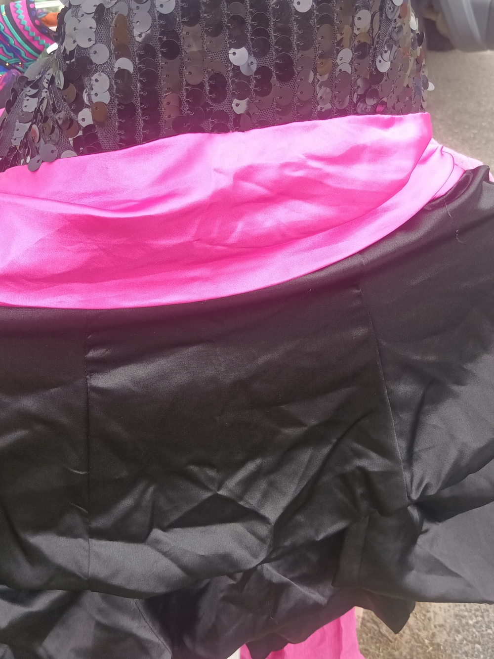 Speechless Black Homecoming Dress with Pink Stitching Detail